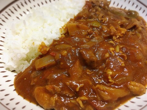 豚コマで☆和風トマトカレー